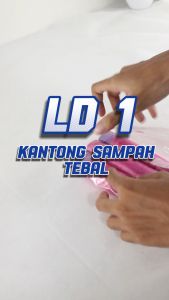 Kantong Plastik Sampah Gulung 5 Roll Plastik Sampah Dengan Pengikat Tali Termurah -LD-1