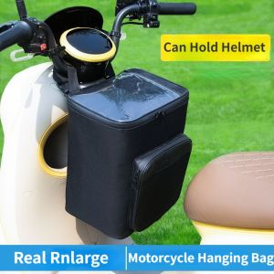 Universal Electric Bike Hanging Bag Motorcycle Basket Helmet Bag Enlarged Front Basket Bag Large-capacity Waterproof Touchscreen Zipper Storage Bag