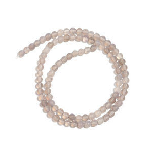 Hạt Đá Mã Não Màu Xám 28-90 Chiếc Bộ Hạt Tròn Tự Nhiên Rời Để Làm Đồ Trang Sức DIY - Vòng Cổ Vòng Tay