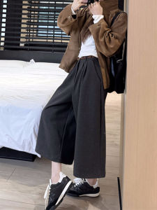 Wide Leg Pants Womens Autumn Winter New Style plus Size Casual Suiting Slimming Small Figures Leisure Westwear High Waist