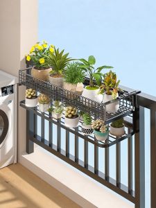Balcony Flower Shelf Iron Hanging