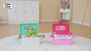 3IN1 Kids Pretend Play Kitchen Doctor Toy Set Suitcase Bag Luggage Deluxe Cooking Tools Mainan Dapur Masak