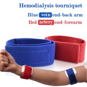 2pcs/set of Adhesive Tourniquet Flexible Outdoor Emergency Nylon Yarn Bandage Hemodialysis Dialysis Tourniquet