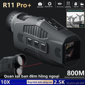 Ống Nhòm Tầm Nhìn Ban Đêm R11Pro+ 2.5K Cảm Biến Starlight Zoom 10x Tầm Hồng Ngoại 800m Sử Dụng Ngày/đêm Phiên Bản Nâng Cấp