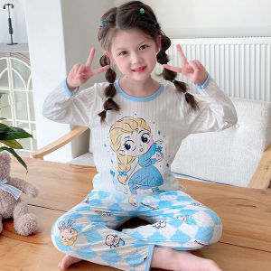 Clow M Pajamas Girl Summer Pure Cotton Thin Long Sleeves 2024 New Arrival Baby Girl Childrens Loungewear Spring & Fall