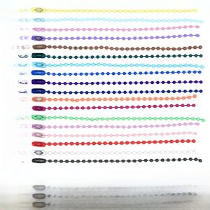 Colorful Bead Chain DIY Tag Chain Jewelry Pendant Chain Keychain Mixed Color Chain Fashion Accessory Metal Bead Chain