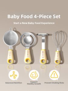 MAGIC KITCHEN | Baby Food Preparation Kit Sieve Oil Filter Egg White Separator Masher