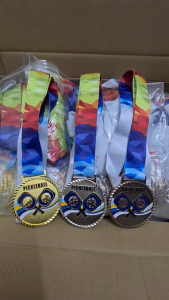 Huy chương Pickleball 68cm có ruy băng cổ Hợp kim kẽm cho các cuộc thi thể thao