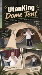 UtanKing™ Dome Tent 8-10 Person Khemah Camping Kanopi Outdoor Family Shelter Sunshade Canopy Foldable Tent Flysheet Tarp