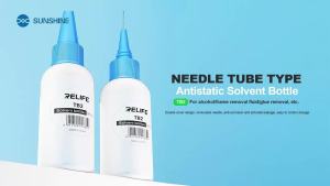 RELIFE TB2 50ml Anti-Static Solvent Bottle Removable Needle Anti-corrosion Anti-side Leakage Strong Sealing Double Cap Bottle