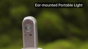 BORUiT Ear Clip Headlamp USB Rechargeable LED Headlight Built-in Battery Waterproof Head Flashlight for Running Cycling Fishing