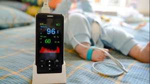 【Ship from SG】HealthTree Handheld Pulse Oximeter Heart Rate Monitor Infant Probe Baby Probe Bluetooth Control Support 10ID Adult+Infant All Ages