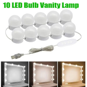 Mirror Light 10 Bulbs Vanity Lights USB Bathroom Dressing Table Lighting Dimmable LED Vanity Light For Makeup Mirror LED Light