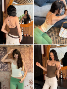 audwyn | Pearl Necklace Short Knit Halter Top