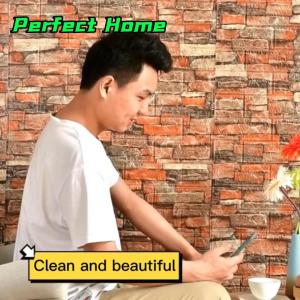 70x77cm Big Size 3d Retro Design Adhesive Wallpaper Bricks Wall Sticker Home Waterproof Decor