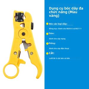 Dụng Cụ Cắt Dây Cáp Đồng Trục Có Thể Điều Chỉnh Cho RG59 RG6 RG11 RG7 UTP STP - Dụng Cụ Cắt Dây Cáp Cho Cáp Tròn & Cáp Dẹt