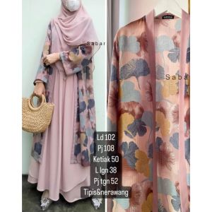 SABANA LONG OUTER FLORAL OUTER/KARDIGAN/BLAZER PANJANG WANITA MOTIF BUNGA