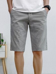 Mens Summer Casual Golf Shorts Slim Fit Pure Cotton Thin Beach Pants Five-Quarter Length Breathable Sportswear G.T.Golf