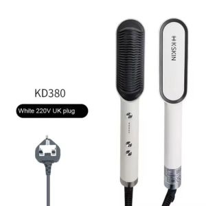 離子燙 Professional Hair Care PTC Heating Hair Straightener Hot Comb Brush Curler Styler Straighting Ceramic Curling Iron Hair Beauty