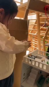 KIENVY Modern Korean Wooden Dollhouse with Accessories for Kids by WISHLAND