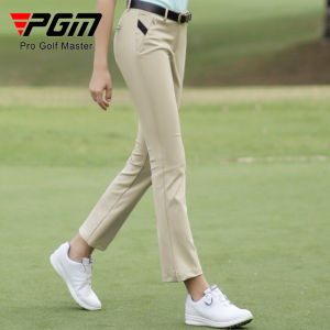PGM Womens Golf Pants Spring Summer Slim Fit Waterproof and Elastic Bell-bottoms Cropped Pants KUZ128