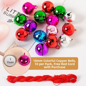 Mini Bell DIY Colorful Sound Large Golden Pet Cat Dog Pendant Christmas Decoration Material Fashion Jewelry Accessories