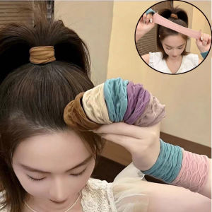 ที่รัดผมยางขยายกว้างยืดหยุ่นสูง5ชิ้นยางรัดผมผู้หญิงเชือกผมไร้รอยต่อที่รัดผมสูงยางรัดผมรูปแบบใหม่