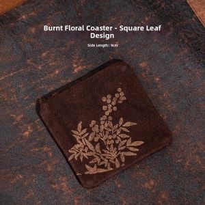 LUOSHENGMANSHENGHUO | Canvas Tie-Dye Coaster Insulated Heat-Resistant Water-Absorbent