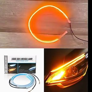 แถบไฟเลี้ยว led รถยนต์ แบบวิ่ง แถบไฟหน้า LED ไฟวิ่งสเต็ป พร้อมไฟเลี้ยว LED DRL ไฟเดย์ไลท์ พร้อมไฟเลี้ยว แบบวิ่ง น้ำเงิน แดง น้ำแข็งน้ำเงิน ขาว30ซม/45ซม/60ซม ขายเป็นคู่ โคมไฟตกแต่งรถ ทนต่อการดัดงอและกันน้ำ ใช้พลังงานต่ำ สว่างมาก