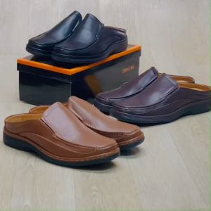 BINSIN by BAOJI รองเท้าหนังเปิดส้นชาย คัทชูเปิดส้น รองเท้าโลฟเฟอร์ รุ่น KH009 หล่อเท่ นุ่มเบา สบายเท้า [🥇ของแท้100%🚚ส่งเร็ว🔢เบอร์40-45]