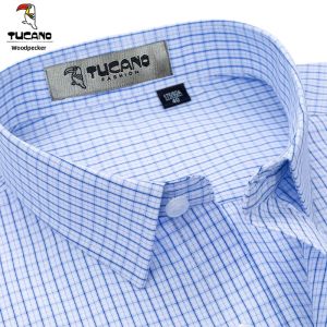 Tucano | Mens Long Sleeve Casual Business Check Shirt Light Blue