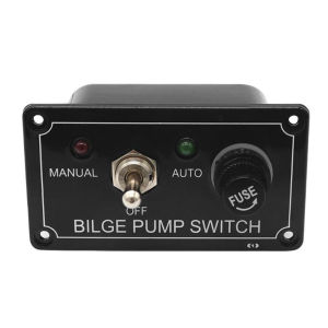 3 Way Marine Pump Switch Panel DC 12V Bilge Pump Switch Panel with LED Indicator Light 5A for Yacht Camper Truck Boat RV