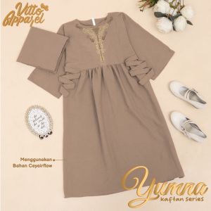 Gamis Kaftan Bordir Anak Perempuan Remaja Vitto Kidswear Set Gamis Anak Bonus Pashmina Malay Kaftan Yumna