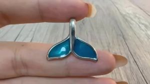 New Fashion Stainless Steel Blue Whale Fish Tail Pendant Necklaces For Men Women Long Chain Choker Necklace Charm Party Jewelry
