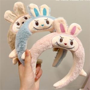 Labubu The Monsters Hairband Cartoon Headband Hair Accessories Plush Headdress Girl Gift