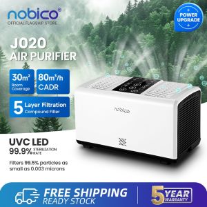 Nobico J020 Air Purifier For Home & Room CADR 80m³/h Effective Area 30 sqm 5 Stage H13 HEPA Filter & Carbon Filter |In 5 Years Warranty|