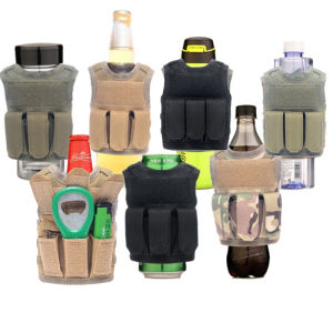 Mini Tactical Vest Micro Beer Bottle Holder Bar Decorations Personalized Accessories Tactical Gear Outdoor Camping Travel Supplies