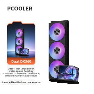 Pccooler | Intelligent ARGB Dual 4-inch Curved Display Water Cooling CPU Cooler