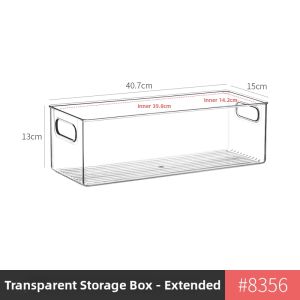 Acrylic Plastic Desktop Organizer Box Rectangular Transparent Cover Cosmetic Jewelry Storage Box Dustproof Simple Style Home Storage