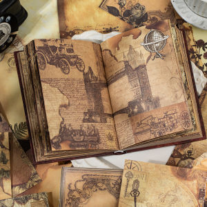 Retro Leather Paper Notebook High Aesthetic Value Magic Book Cowhide Weathered Material Notebook Journal Book for Students