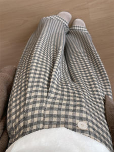 Quần Ống Rộng Kẻ Sọc Cạp Cao Cho Nữ Mùa Thu 2025 Phong Cách Mới Quần Ống Đứng Rộng Rãi Thoải Mái Quần Thường Ngày