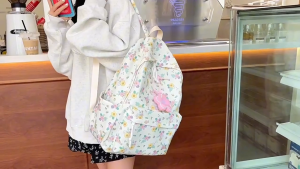 Balo hoa nhí Hàn Quốc xinh cho nữ đi học chơi cỡ lớn nhiều ngăn rộng họa tiết hoa lá đẹp chống nước ulzzang đa năng vintage rẻ