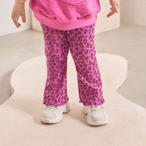 Jumping Meters 2-7T Leopard Print Flare Pants Hot Selling Girls Leggings Pants Childrens Pencil Pants Autumn Kids Trousers