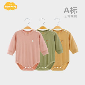 Aengbay Baby Romper Spring Autumn Newborn Sleepwear All-in-One Pantsuit Baby Clothes Comfortable Breathable Long Sleeve Suit