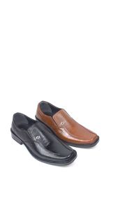 Sepatu PDH Security Pria Model Pendek Bahan 100% Kulit Sapi Mamojosfore AL 03 CK