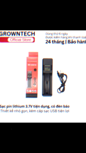 Bộ sạc pin lithium MS-5D81H 3.7V 1 khe cắm có đèn báo và cổng USB tiện lợi