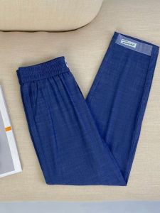 กางเกงยีนส์ผ้าไหมสำหรับผู้หญิงในช่วงฤดูร้อน ทรงหลวม ทรงสลิม เอวสูง กางเกงขายาวทรงตรง 9 ฟุต สไตล์ลำลอง