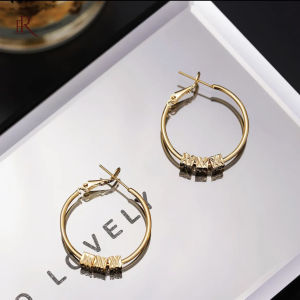 Frascati New Design Sense Gold Colour Womens Earrings Korean Fashion Jewelry Wedding Party Hoop Earrings For Woman