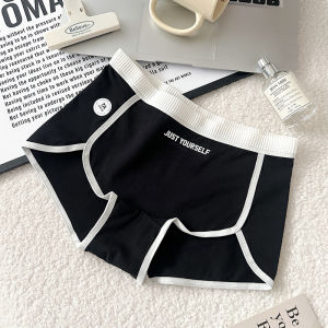 Large Size Pure Cotton Antibacterial Sports Briefs Womens Underwear Flat Angle Short Pants Comfortable Breathable Innerwear