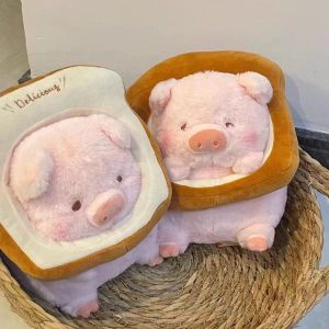 30cm Kawaii Anime Lulu Pig Bread Plush Toy Cute Stuffed Animals Piggy Toast Doll Girl Toys Girlfriend Couple Birthday Gifts